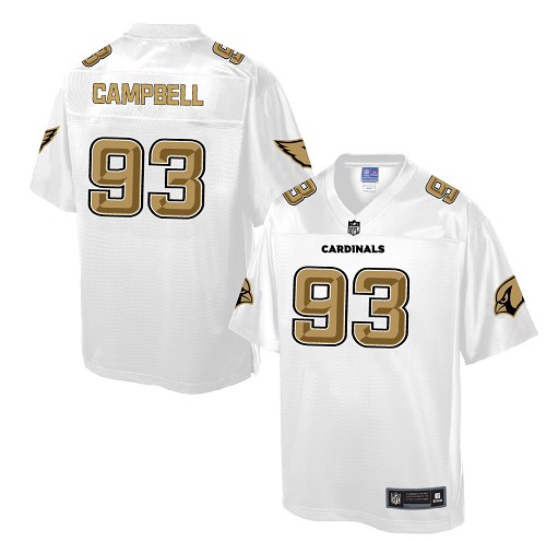 Men's Game Calais Campbell Nike Jersey White - #93 Pro Line Fashion NFL Arizona Cardinals